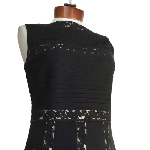 Tadashi Shoji Pintuck Jersey And Lace Dress - Picture 4 of 6